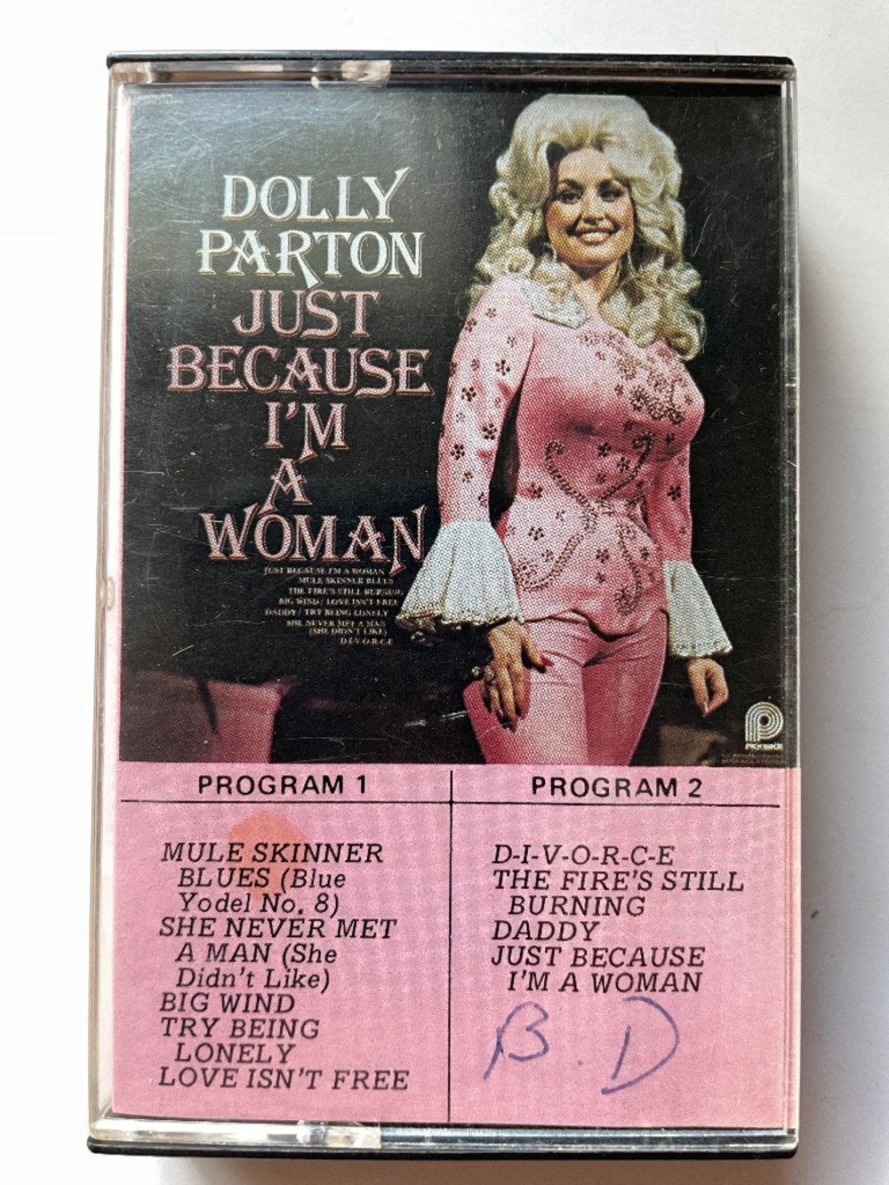 Dolly Parton Just Because I'm A Woman Pickwick 1976 RCA Records Cassette Tape